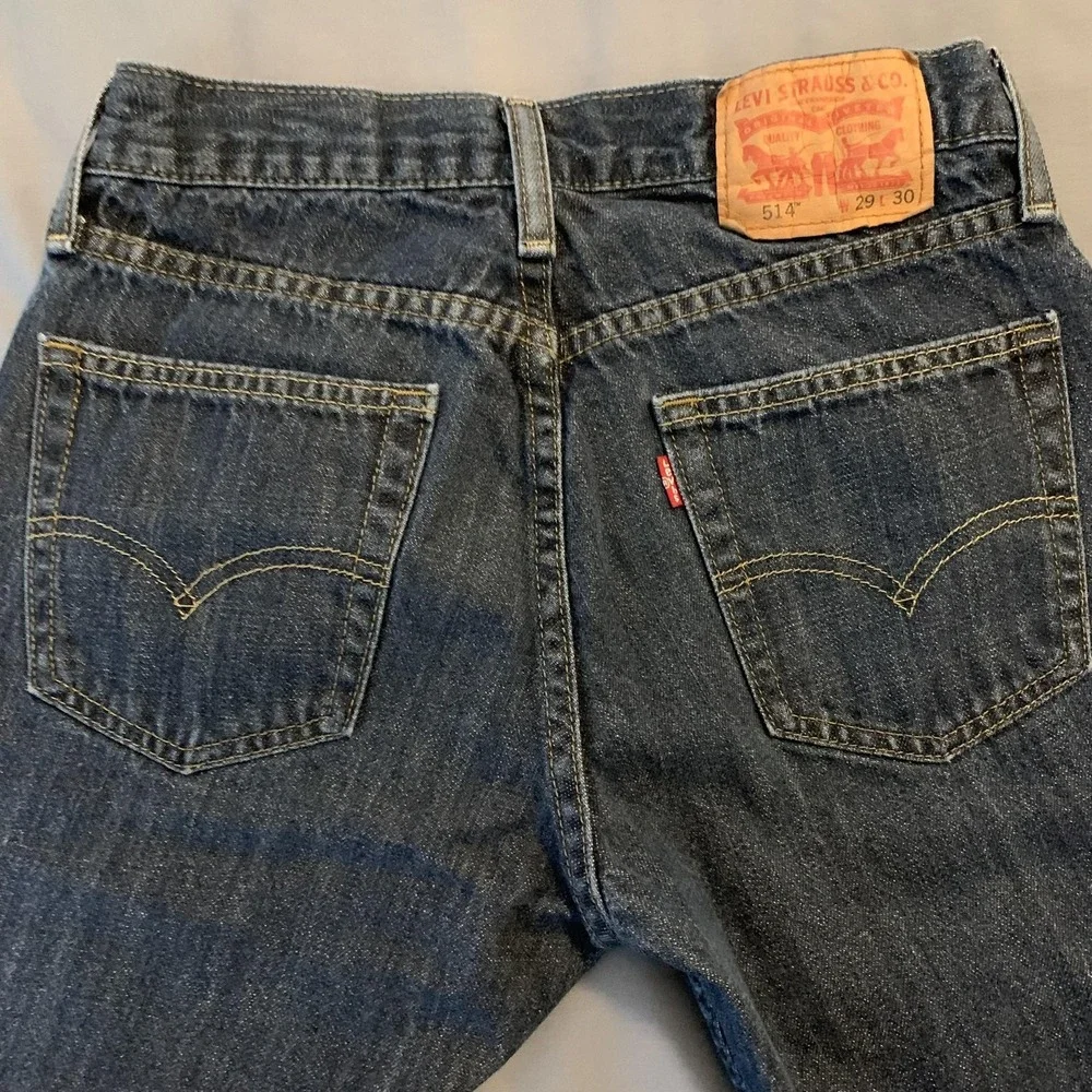 Levis 514 Jeans Mens 29x29 Blue‎ Medium Wash Straight Leg Denim Regular Fit